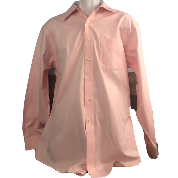 BROOKS BROTHERS Pink COTTON DRESS SHIRT, THE ORIGINAL POLO SHIRT, 16.5 4/5 - Picture 1 of 3